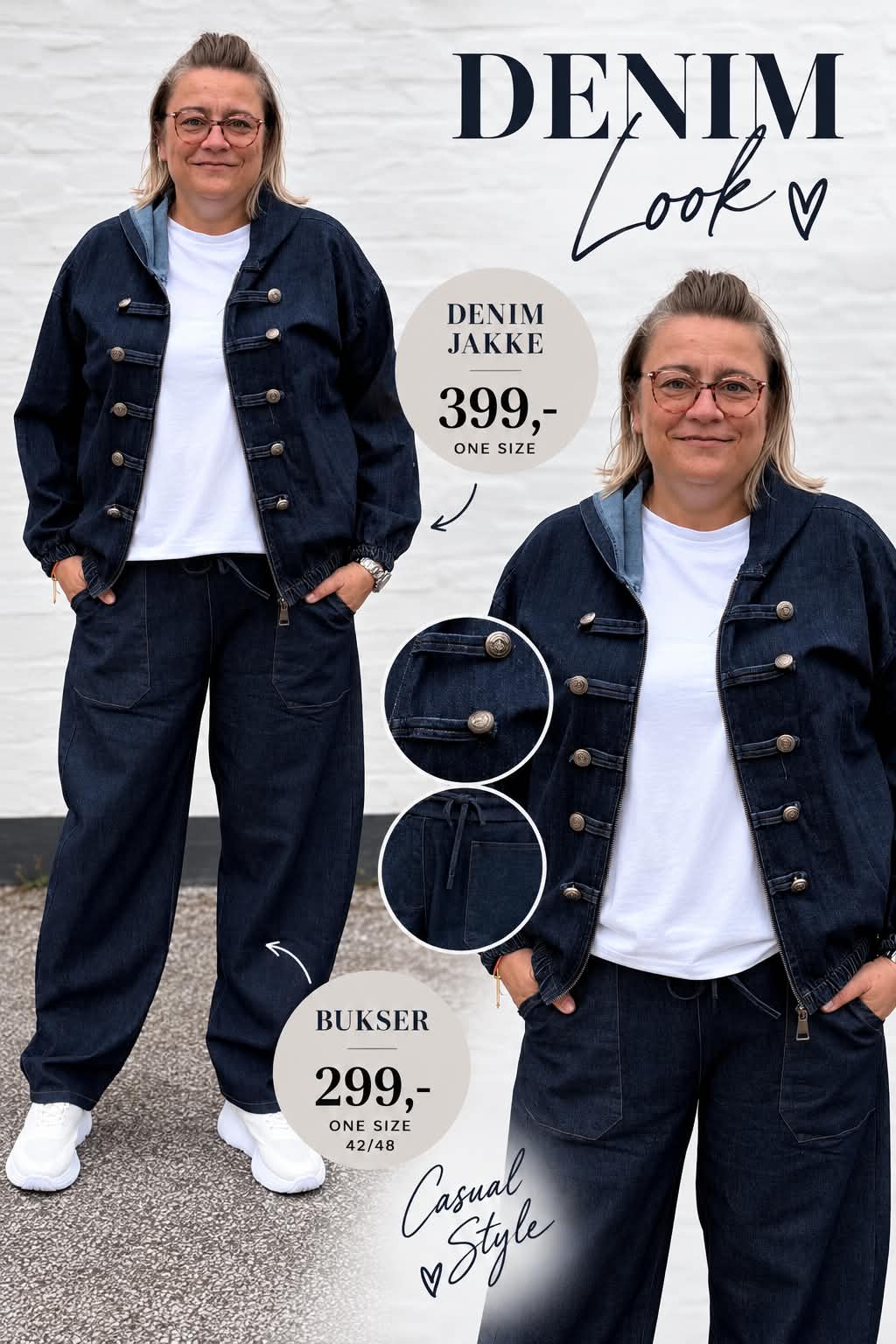 Mørk denimjakke